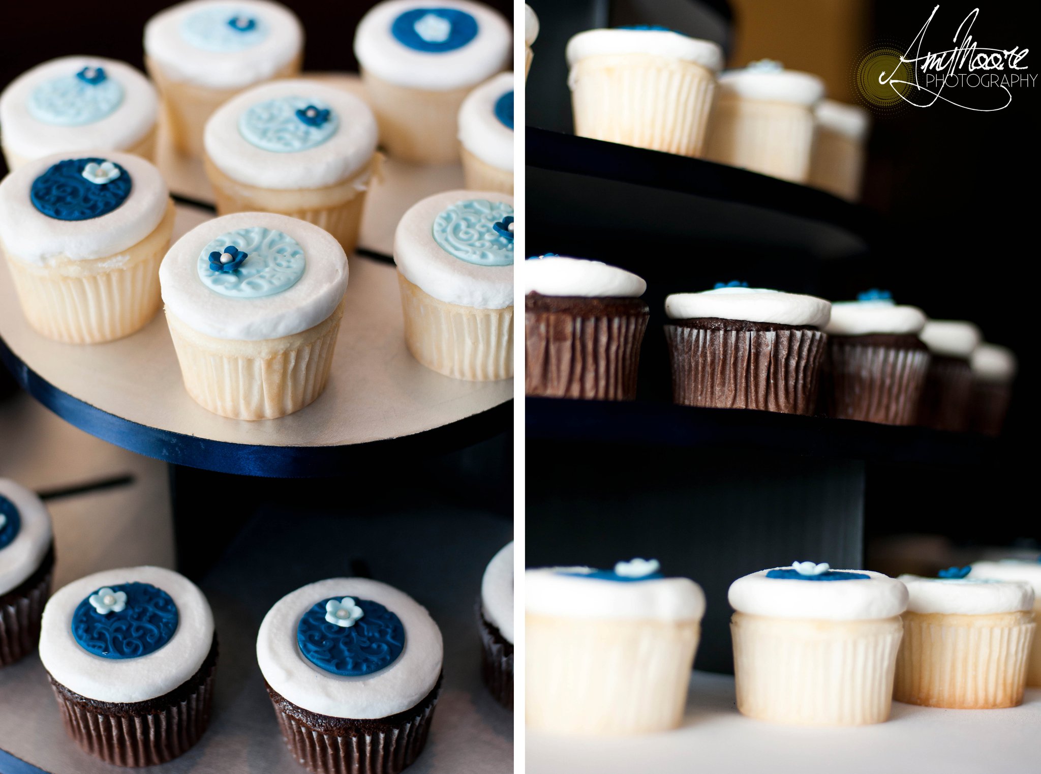 Blue Wedding Cupcakes